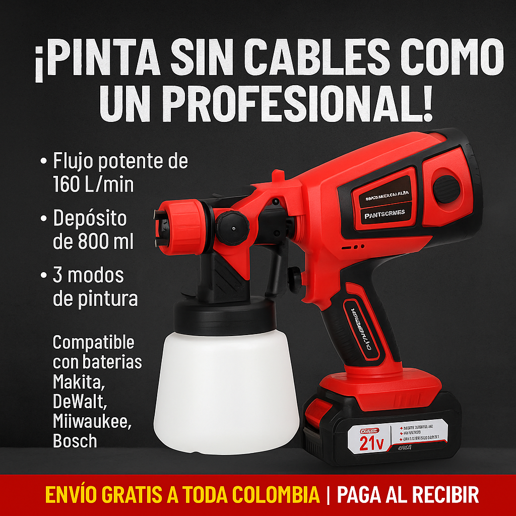 Pistola a Spruzzo Ricaricabile 21V - 800ML
