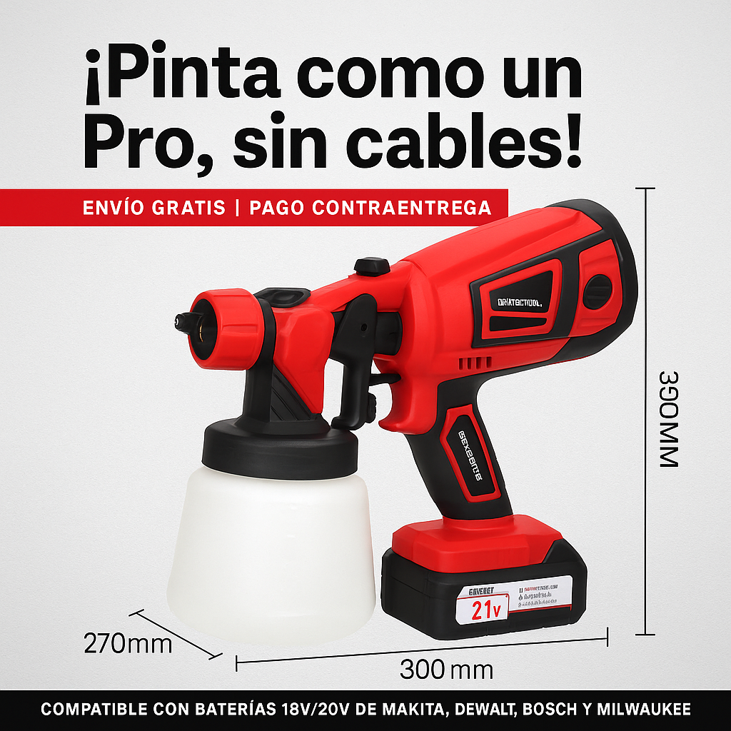 Pistola a Spruzzo Ricaricabile 21V - 800ML